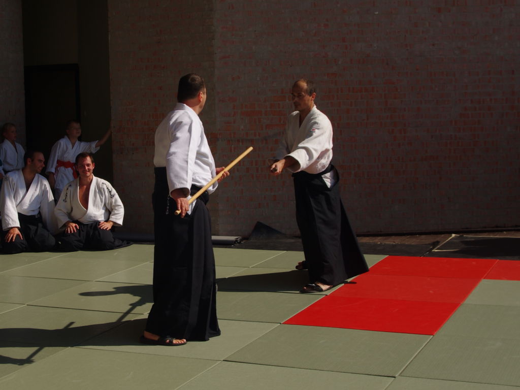 Aikido bemutató a Bókay-kertben